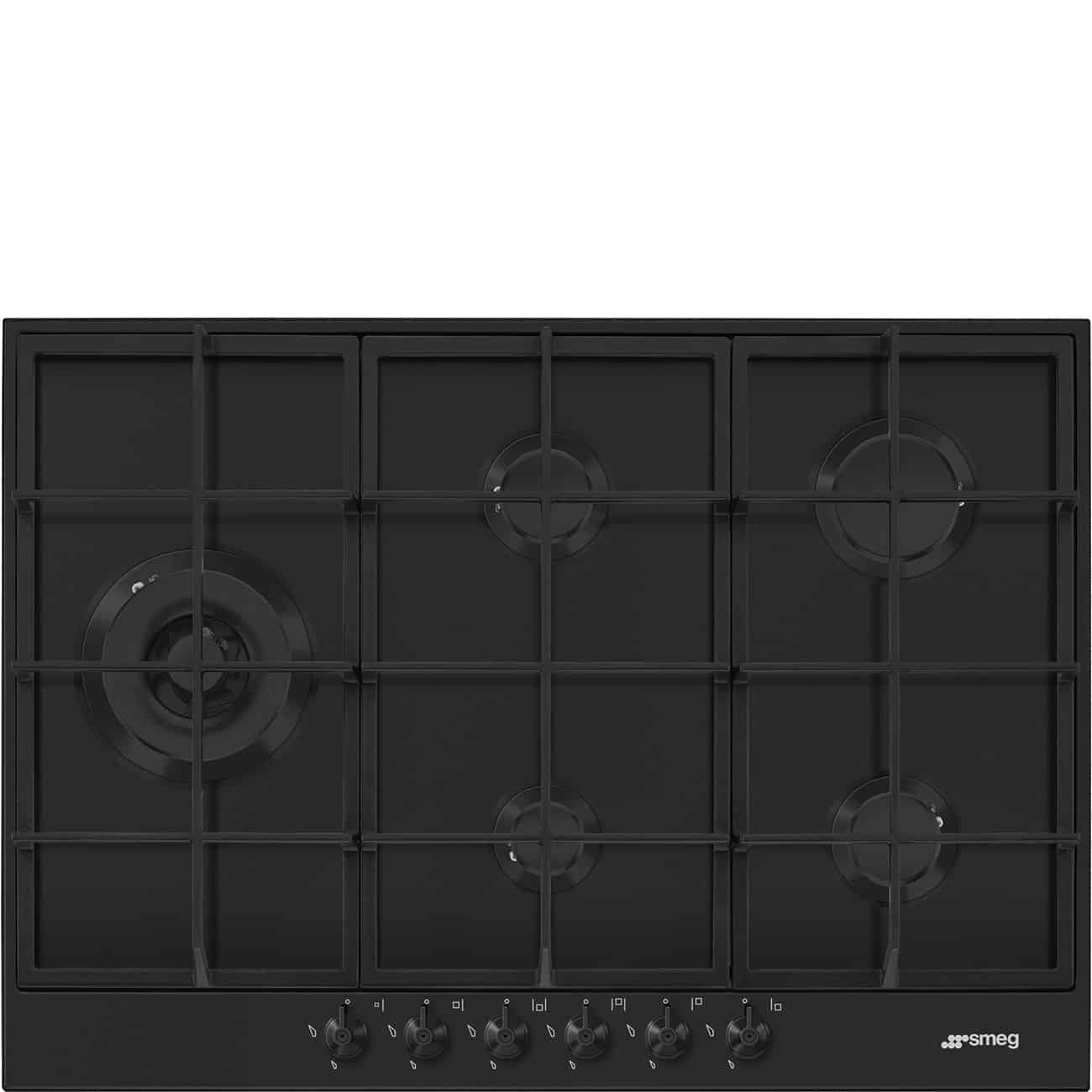 חבילת SMEG 9: תנור פירוליטי + תנור-מיקרוגל + כיריים גז (שחור) – תמונה 3